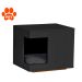 Mesa Lateral Duke para Pet em Retângulo Avelã e Preta