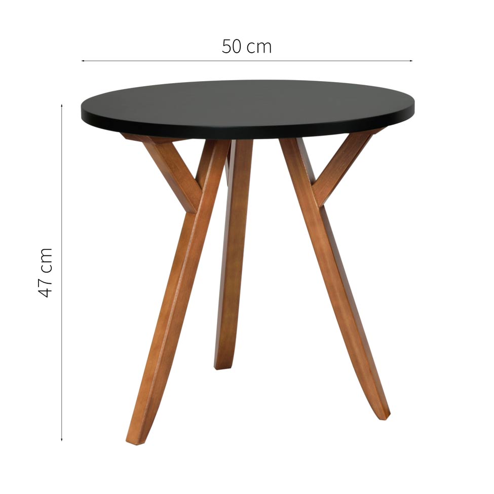 Mesa Lateral Ipiranga Amêndoa e Preta