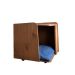 Mesa Lateral Ninho para Pet Amêndoa Rustico e Azul