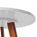 Mesa Lateral Redonda Alta Tóquio Branca e Castanho