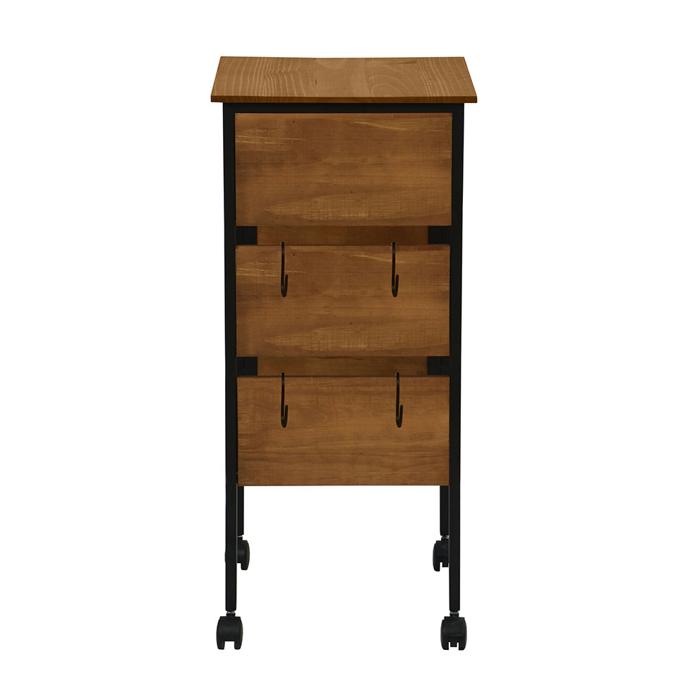 Mesa Lateral Salvia Preta e Amêndoa Rustico