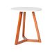 Mesa Lateral Taek Branca e Castanho