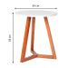 Mesa Lateral Taek Branca e Castanho