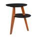 Mesa Lateral Tampo Duplo Gravity Preta e Castanho