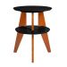 Mesa Lateral Tampo Duplo Gravity Preta e Castanho