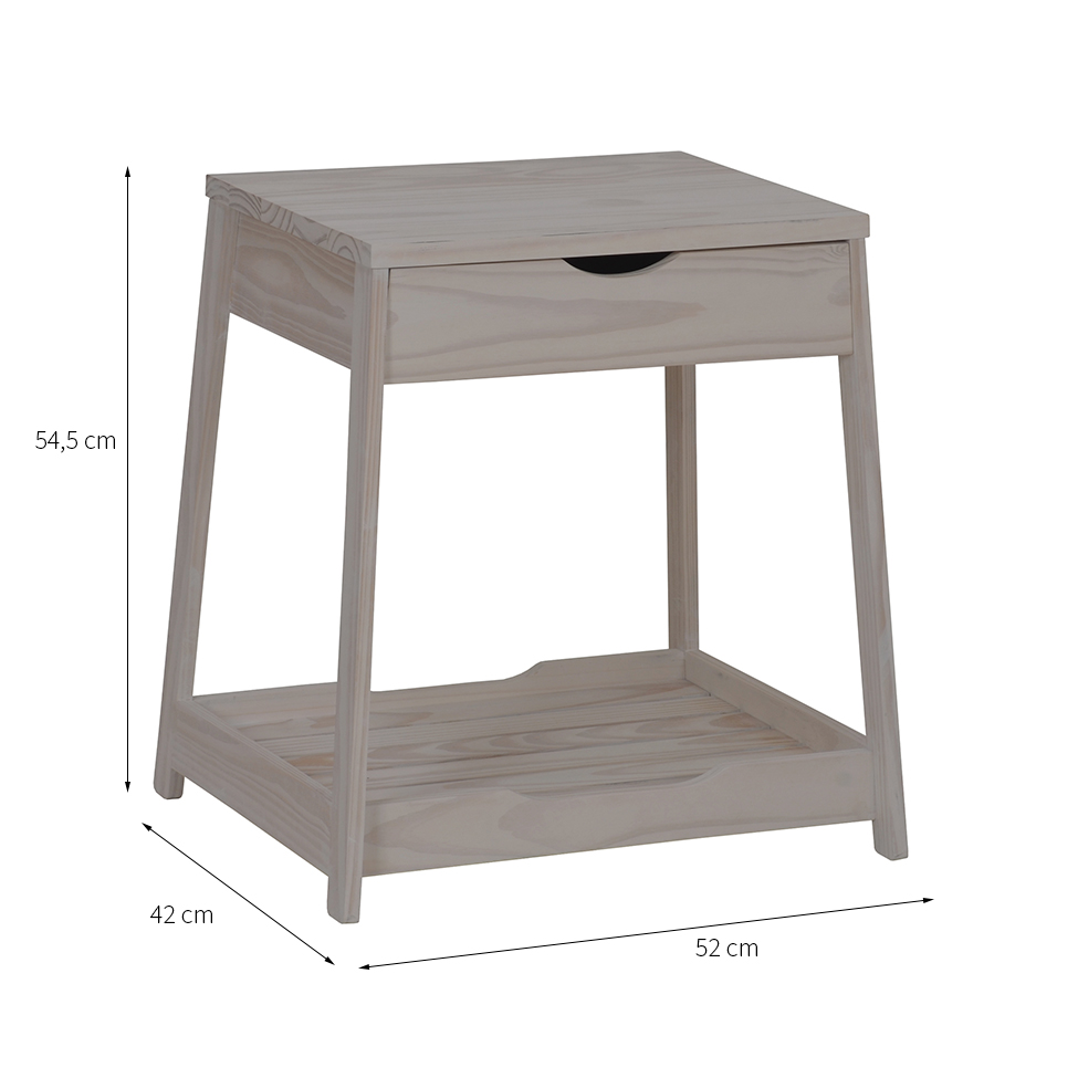 Mesa Lateral Woof para Pet 1 GV Branca