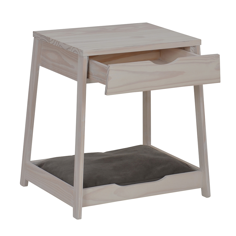 Mesa Lateral Woof para Pet 1 GV Branca