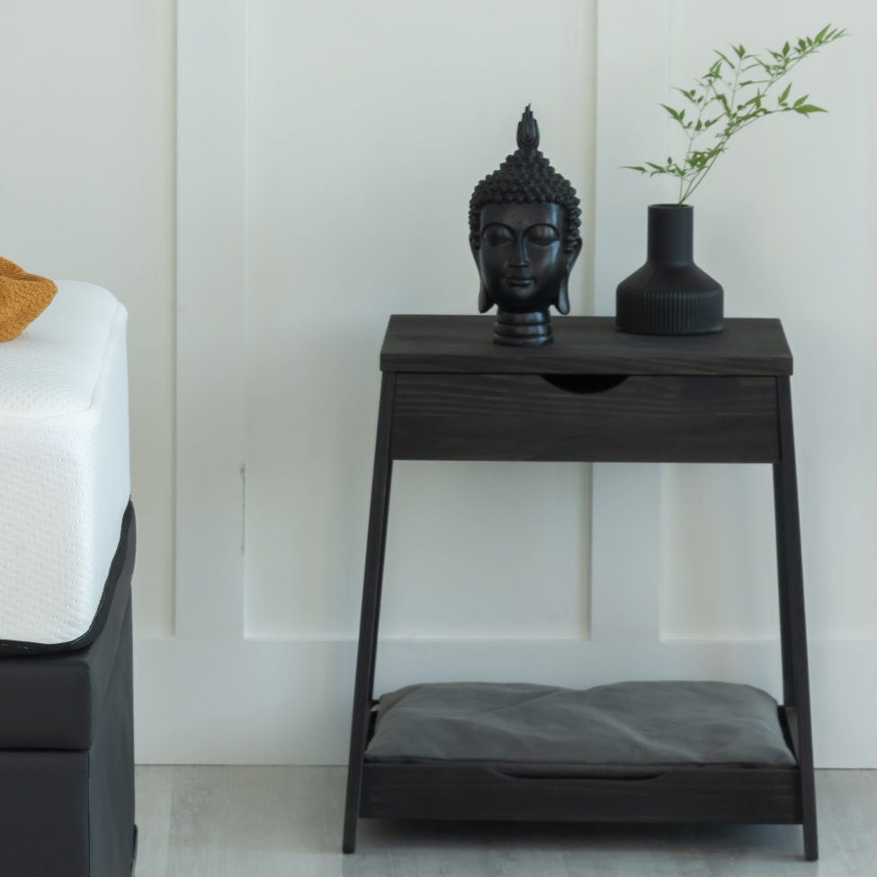 Mesa Lateral Woof para Pet 1 GV Preta