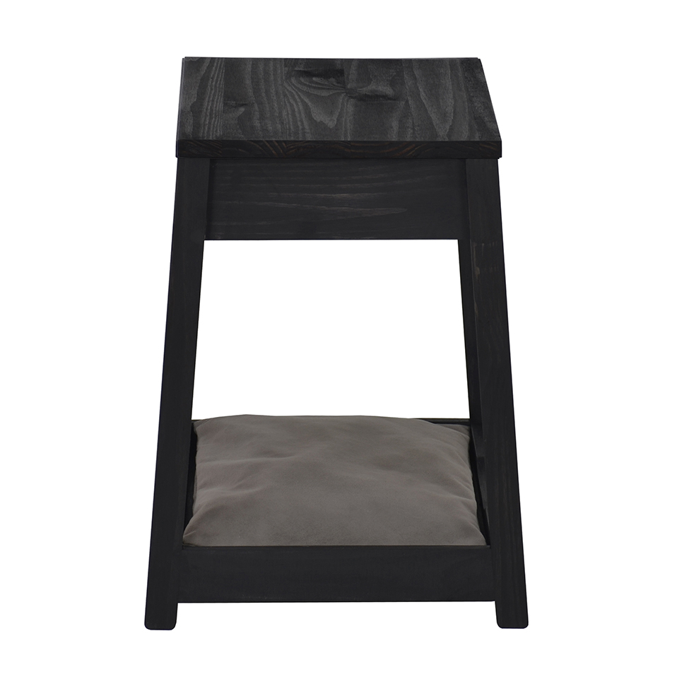 Mesa Lateral Woof para Pet 1 GV Preta