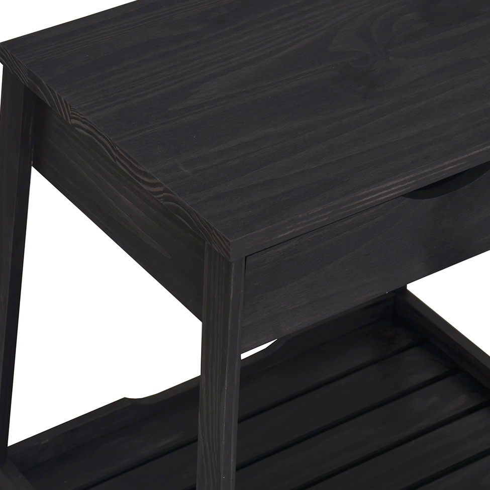 Mesa Lateral Woof para Pet 1 GV Preta