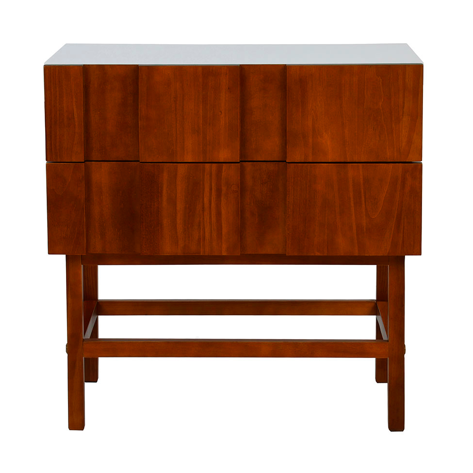 Mesa de Cabeceira Barra 2 GV Amêndoa e Branca