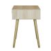 Mesa de Cabeceira Brigite 1 Gaveta Natural e Branca