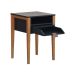 Mesa de Cabeceira Nick 1 Gaveta Preta e Avelã
