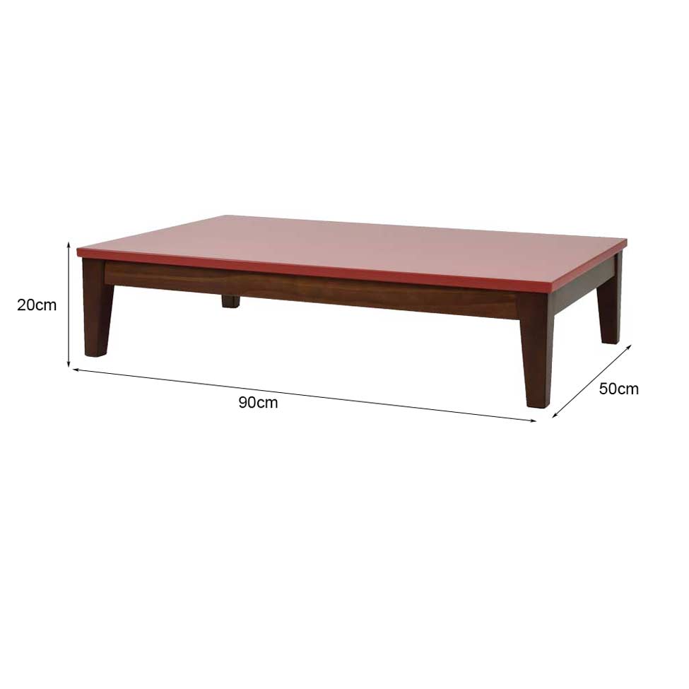 Mesa de Centro Oriente Vermelha e Imbuia