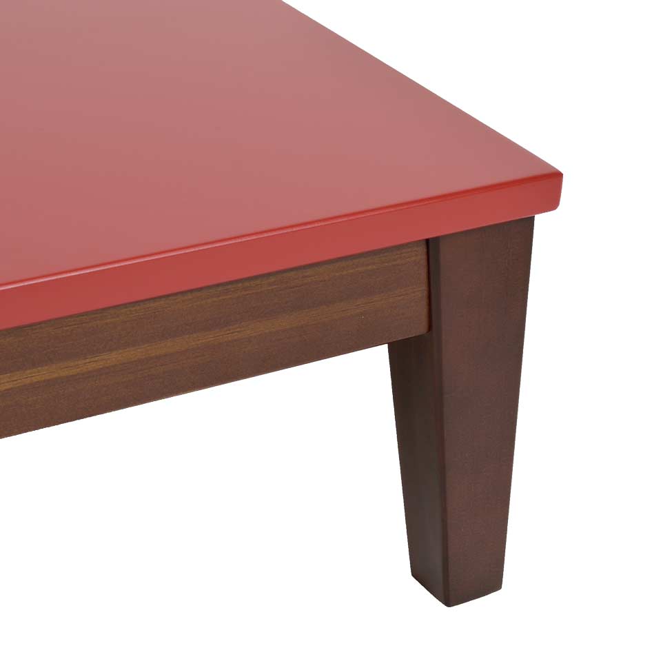 Mesa de Centro Oriente Vermelha e Imbuia