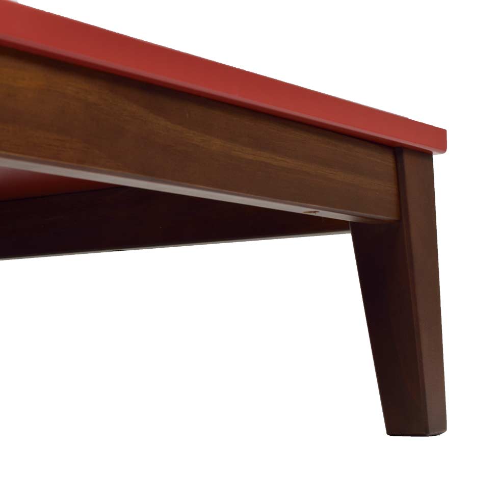 Mesa de Centro Oriente Vermelha e Imbuia