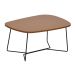 Mesa de Centro Oval Gemma Amêndoa e Preta