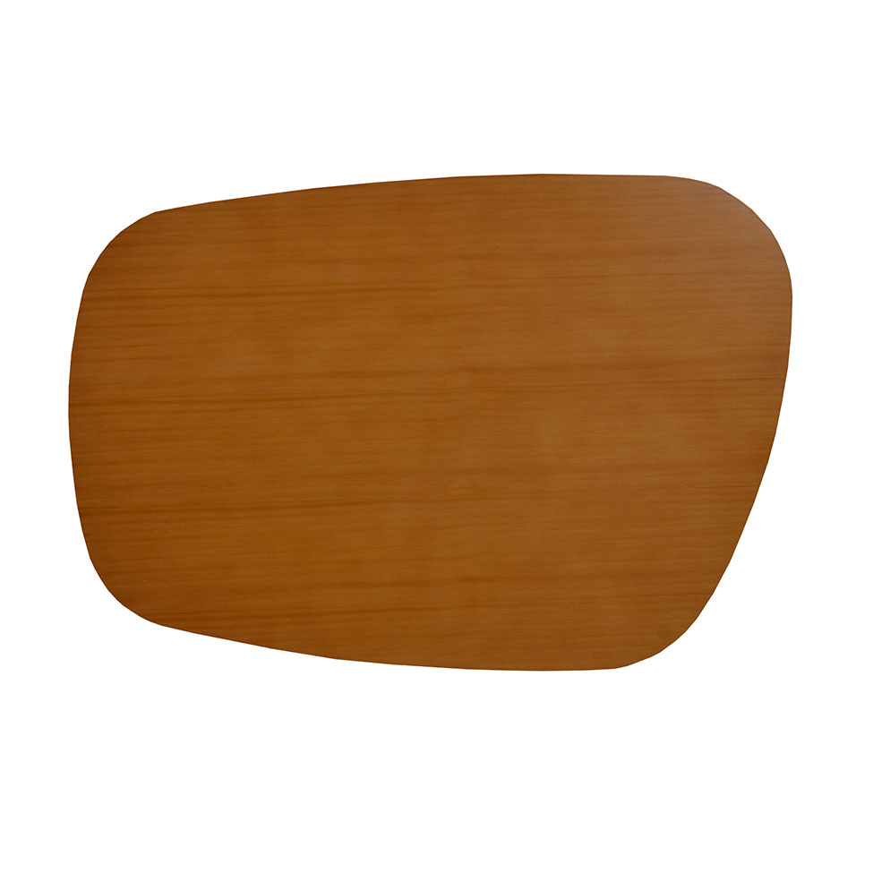 Mesa de Centro Oval Gemma Amêndoa e Preta