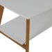 Mesa de Centro Retangular Elis Branca e Avelã