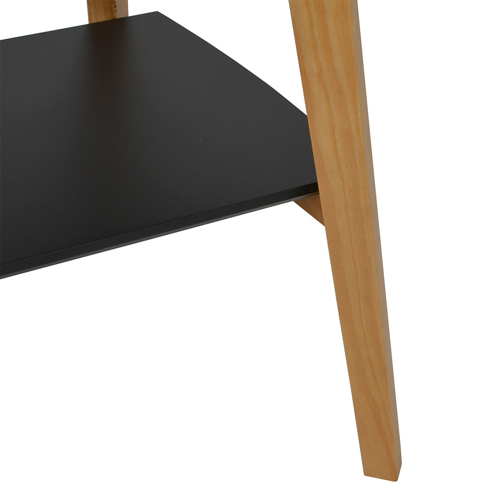 Mesa de Centro Retangular Elis Preta e Avelã