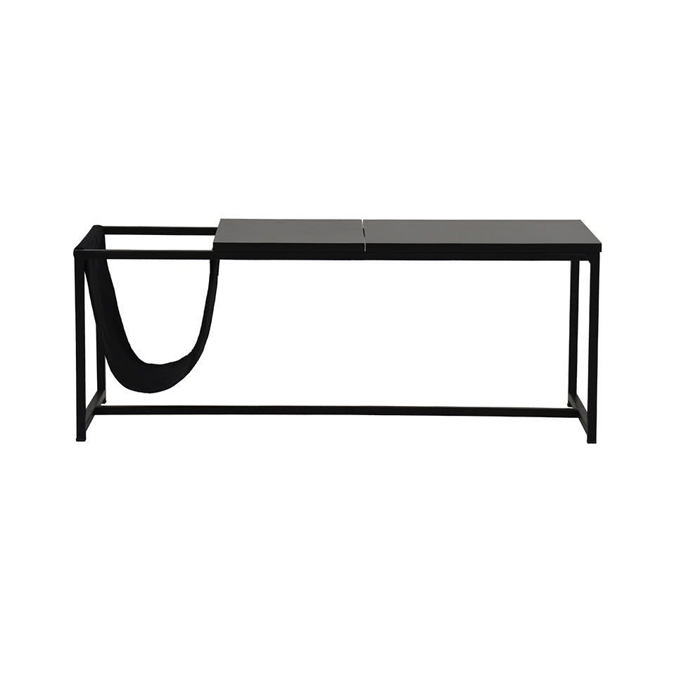 Mesa de Centro Retangular Gioco Preta