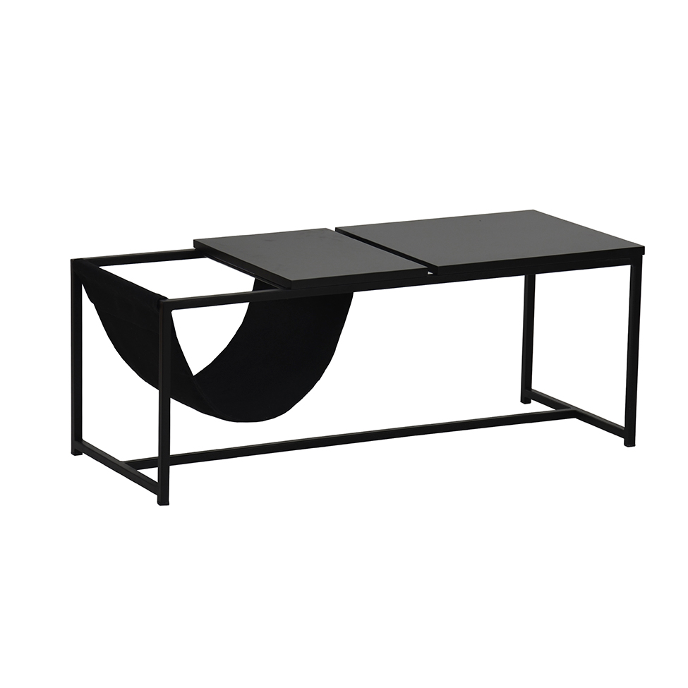 Mesa de Centro Retangular Gioco Preta