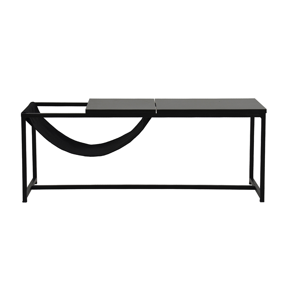Mesa de Centro Retangular Gioco Preta