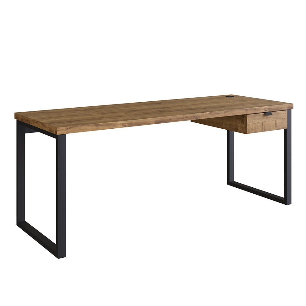 Mesa de Escritório Miguel 1 GV Marrom e Preta