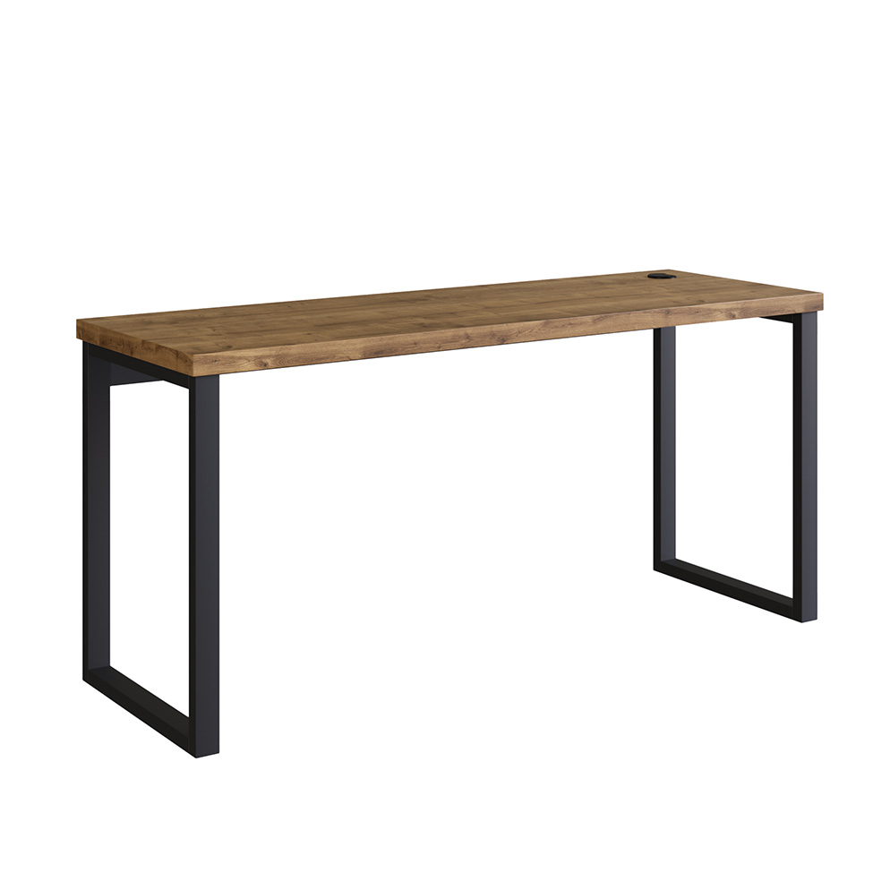 Mesa de Escritório Miguel Marrom e Preta