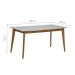 Mesa de Jantar Elis Off White e Avelã 158 cm