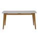 Mesa de Jantar Elis Off White e Avelã 158 cm