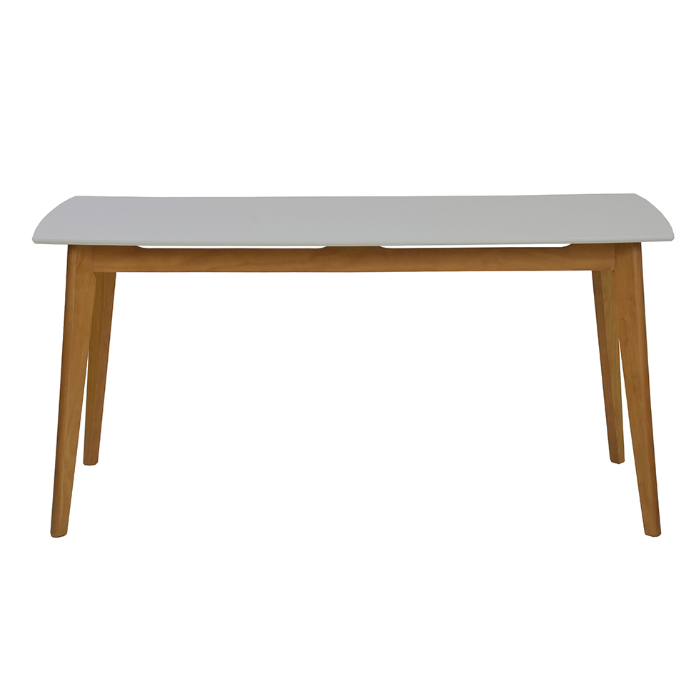 Mesa de Jantar Elis Off White e Avelã 158 cm