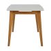Mesa de Jantar Elis Off White e Avelã 158 cm