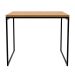 Mesa de Jantar Quadrada Industrial Stanford Amêndoa e Preta 90 cm