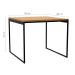 Mesa de Jantar Quadrada Industrial Stanford Amêndoa e Preta 90 cm