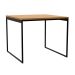 Mesa de Jantar Quadrada Industrial Stanford Amêndoa e Preta 90 cm