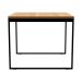 Mesa de Jantar Quadrada Industrial Stanford Amêndoa e Preta 90 cm