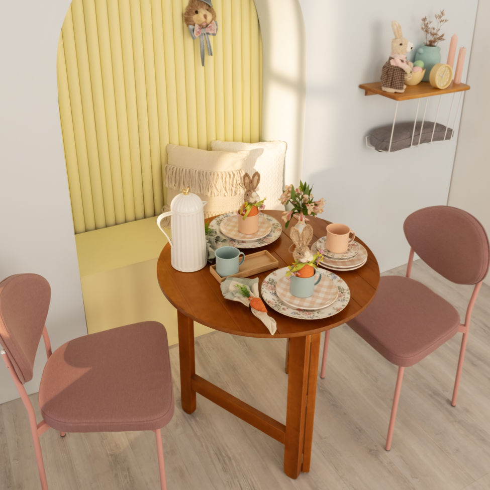 Mesa de Jantar Redonda Dobrável Vanda Castanho
