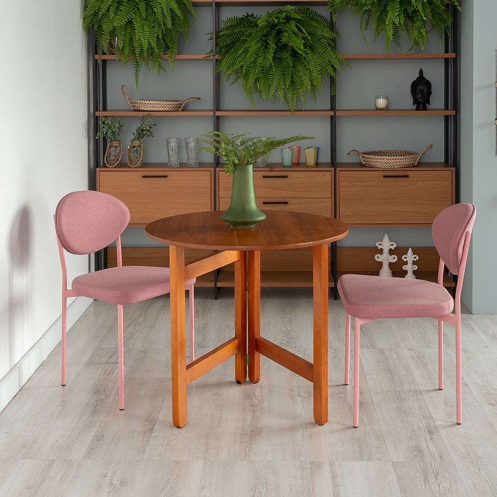 Mesa de Jantar Redonda Dobrável Vanda Castanho