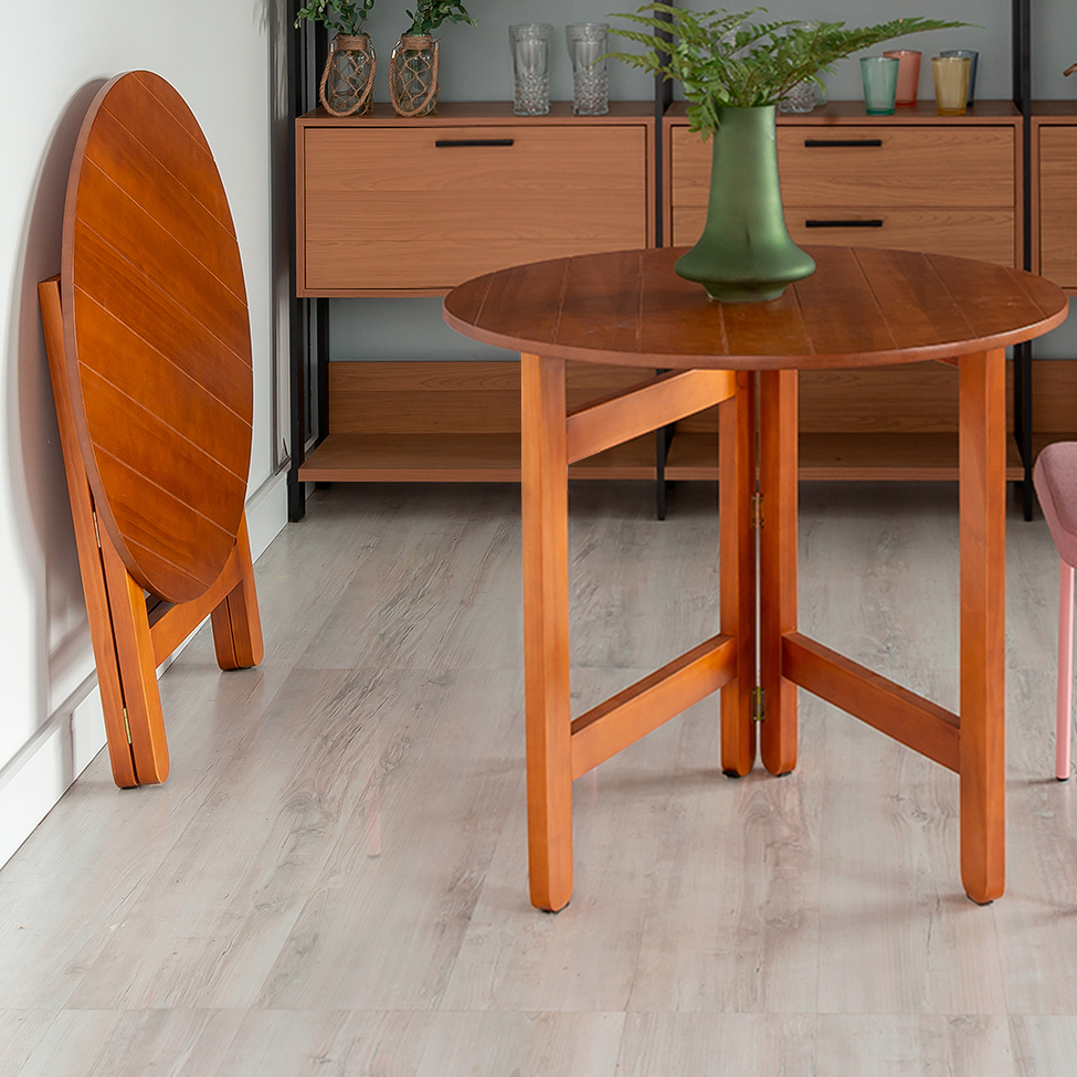 Mesa de Jantar Redonda Dobrável Vanda Castanho