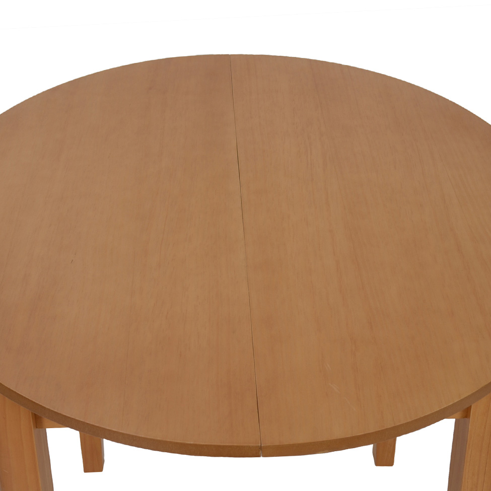 Mesa de Jantar Redonda Extensível com Tampo MDF Fresta Avelã