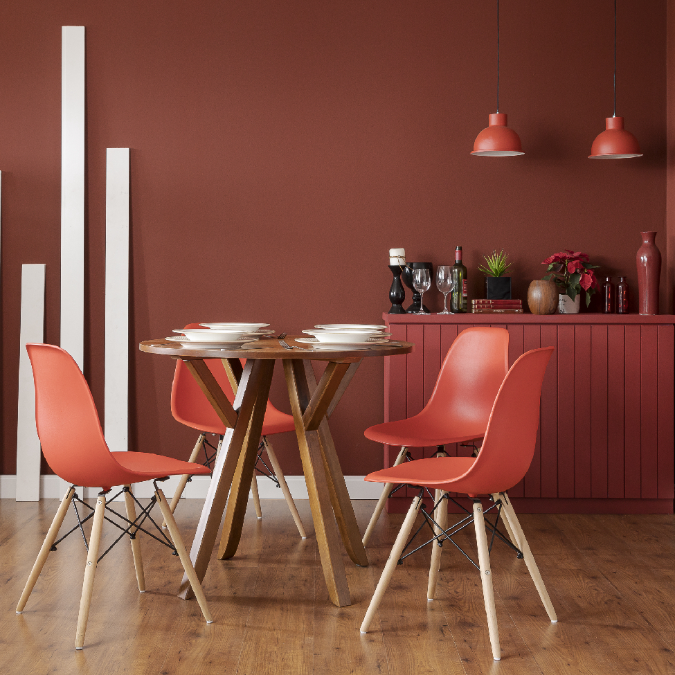 Mesa de Jantar Redonda Ipiranga Amêndoa 90 cm