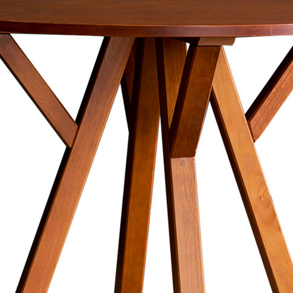Mesa de Jantar Redonda Ipiranga Amêndoa 90 cm