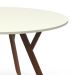 Mesa de Jantar Redonda Ipiranga Off White e Amêndoa 120 cm