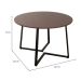 Mesa de Jantar Redonda Rotterdam Amêndoa e Preta 110 cm