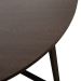 Mesa de Jantar Redonda Rotterdam Amêndoa e Preta 110 cm