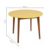 Mesa de Jantar Redonda Tóquio Amarela e Mel 100 cm