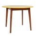 Mesa de Jantar Redonda Tóquio Amarela e Mel 100 cm