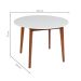 Mesa de Jantar Redonda Tóquio Branca e Castanho 100 cm