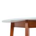 Mesa de Jantar Redonda Tóquio Branca e Castanho 100 cm